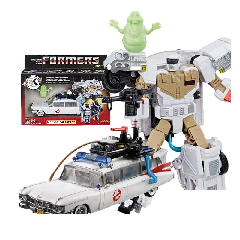 

Limit 12Cm Transformers Ghost Busters Ecto-1 Film Co Branding Series Autobot Robot Action Toys Figure Collection Model for Boys