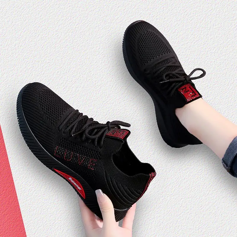 

Женские кроссовки из сетчатого материала, легкие кроссовки с мягкой подошвой для фитнеса и бега, дышащие, повседневная спортивная обувь, ос...