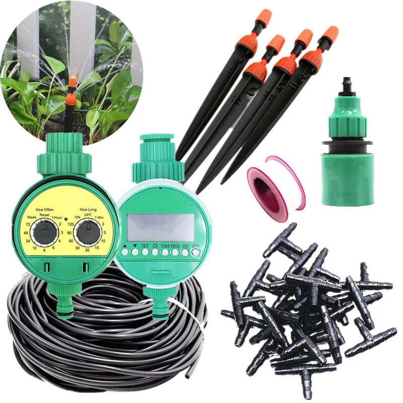 25 м запотевание капельница с таймером для воды DIY Микро Капельное орошение завод