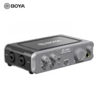 BOYA BY-AM1 двухканальный аудиомикшер USB 6,35 ммXLR комбинированные входы 6,35 мм наушники 48 В фантомное питание для записи звука