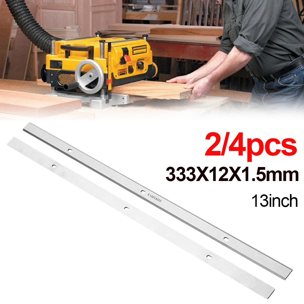 

2/4pcs 13" High Speed Steel Planer Blades Replaceable Industrial Electric Wood Planer Blades Woodworking Tools 333*12*1.5 mm