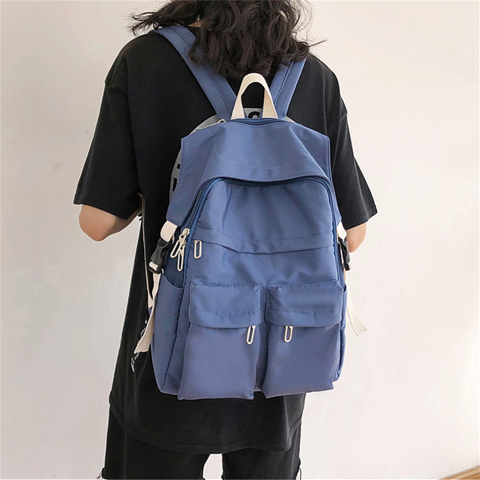 Нейлоновые рюкзаки в студенческом стиле женские водонепроницаемые