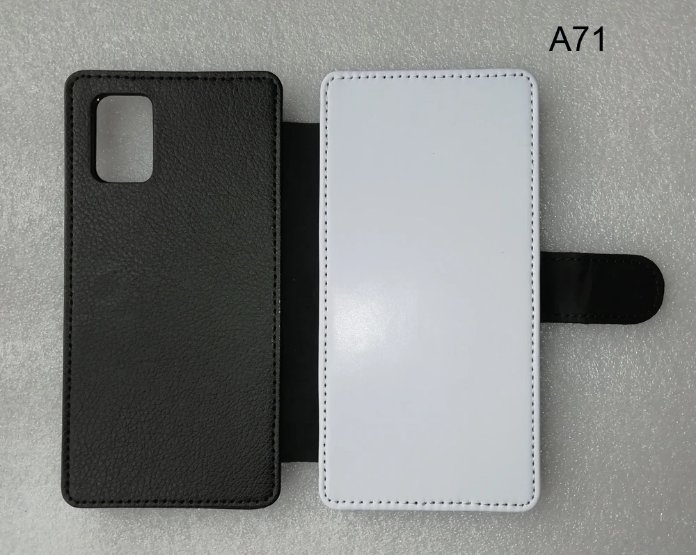 Для samsung A50 / A51 A71 чистый откидной кожаный сублимационный чехол + полиэфирная ткань