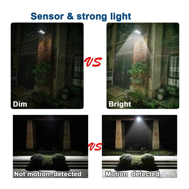 

Outdoor LED Solar Light, Sensor Wireless 6 Modes, Adjustable Angle, with Pole Wall Lamp Flood Light Detector