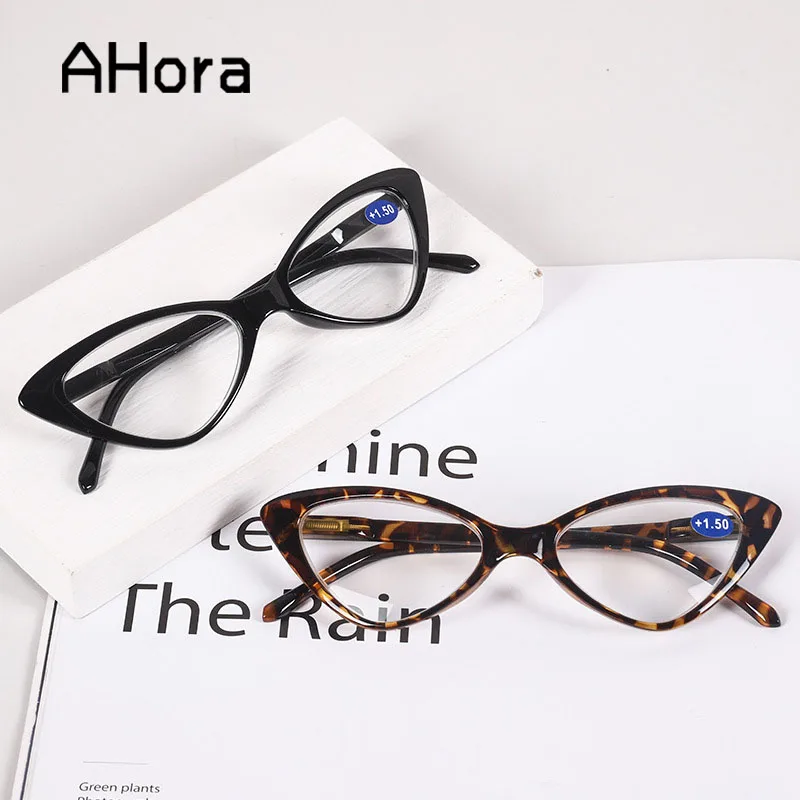 

Ahora Fashion Cat Eyes Reading Glasses Ultalight Small Frame Clear Lens Presbyopic Eyeglasses For Women&Men With +1.0to+4.0