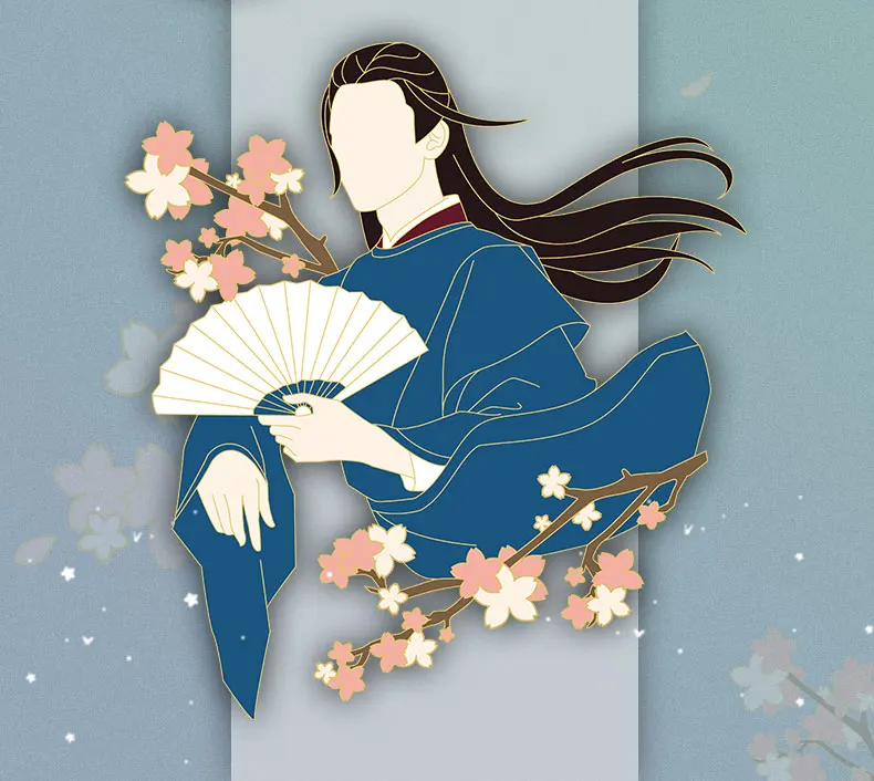 

Anime WORD OF HONOR Zhou Zishu Wen Kexing Antiquity Metal Badge Brooch Pin Toys Souvenir Buttons Cosplay Pendant Collection Gift