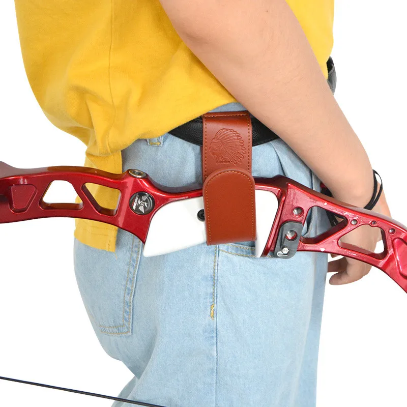 

1pc Archery Arrow Quiver Pocket Pouch Bow Holder Waist Sling Leather Carrier For Recurve Bow Arrow Shooting Hunting Accessories