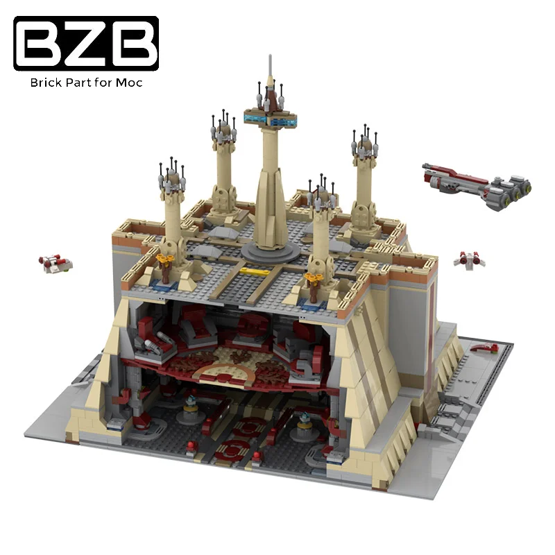 

BZB MOC Creative City Street View THE JEDl TEMPLE-Church Building Block Model Kids Boys DIY Educational Toys Brithday Best Gifts