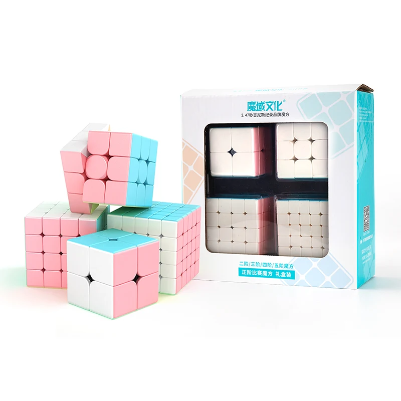 

Speed Cube Bundle 4pcs set Moyu Mofang Jiaoshi Meilong 2x2 3x3 4x4 5x5 SQ1 jinzita wumofang ske Magic Cube 234 Set With Gift Box