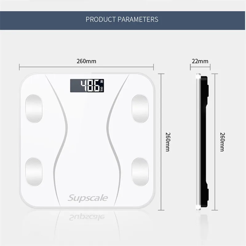 Напольные весы интеллектуальные напольные Bluetooth бытовые BMI жира для взрослых