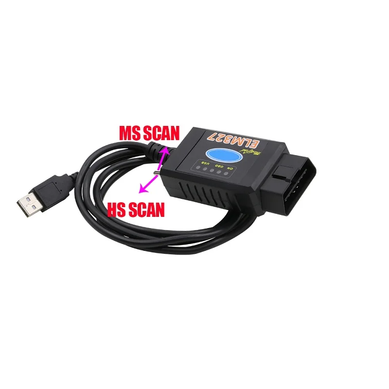 Чип ELM327 USB FTDI HS CAN и V1.5 с переключателем чип CH340 + 25K80 модифицированный для Ford Forscan CAN|