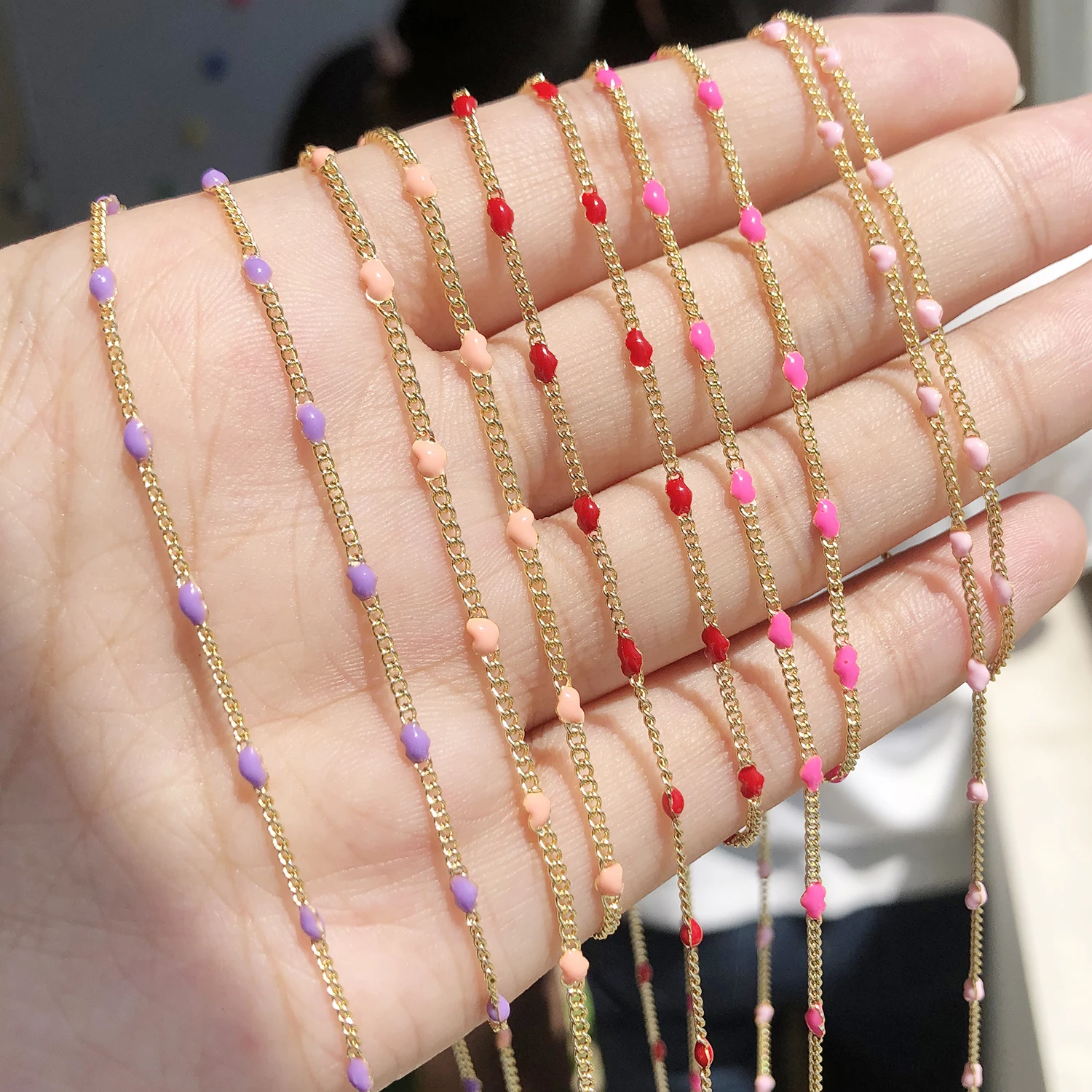 Цепочка Из Нержавеющей Стали в форме сердца золотого цвета 1 метр для