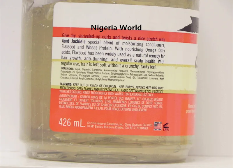 Тетя Джеки не садится льняное зерно завиток гель для волос/426 г|shampoo| |