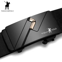 williampolo men belt waistband mens genuine leather korean leisure belt automatic buckle youth cow leather belt ceinture belt
