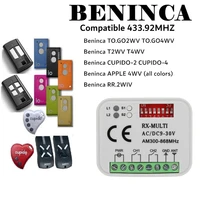 1x rx multi 300 900mhz beninca to go2wv to go4wv 433 92mhz rolling code remote control receiver swtich
