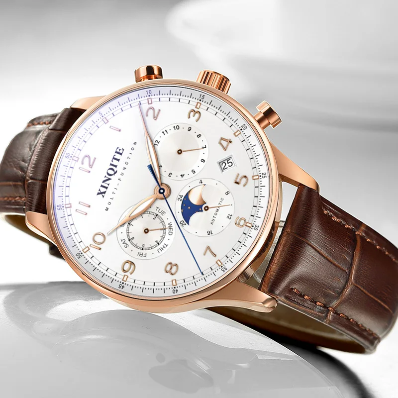 Новинка 2019 мужские часы XINQITE роскошные высококачественные автоматические