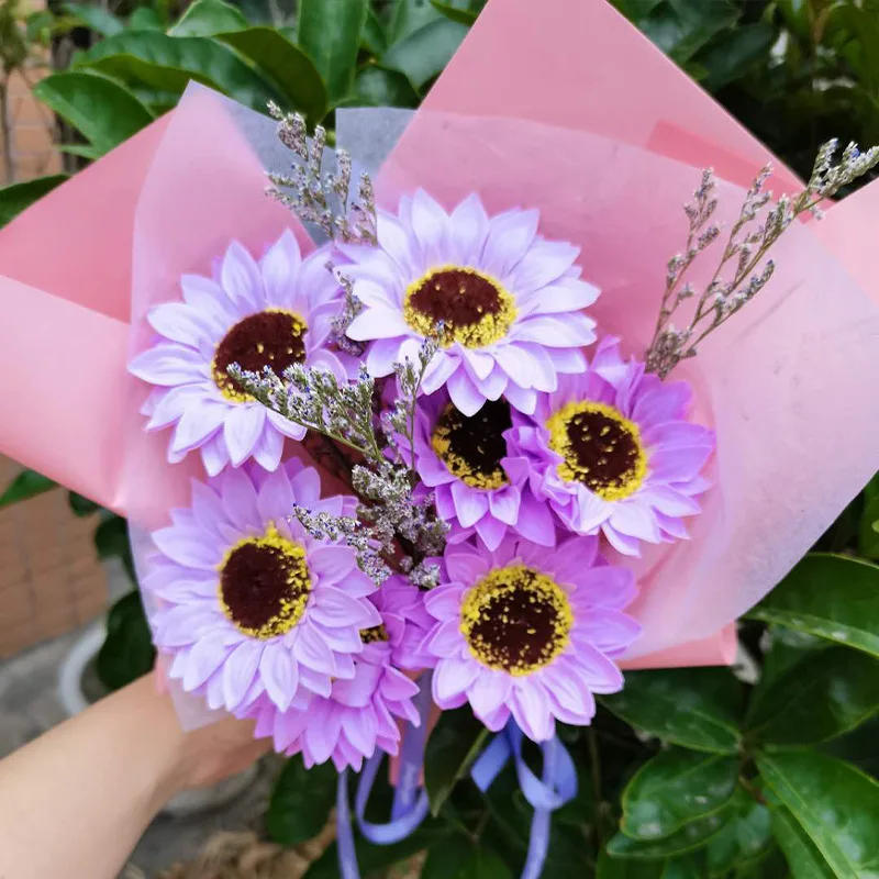 Сушенный цветочный мыло-Подсолнух букет украшения дома Букеты Свадебные