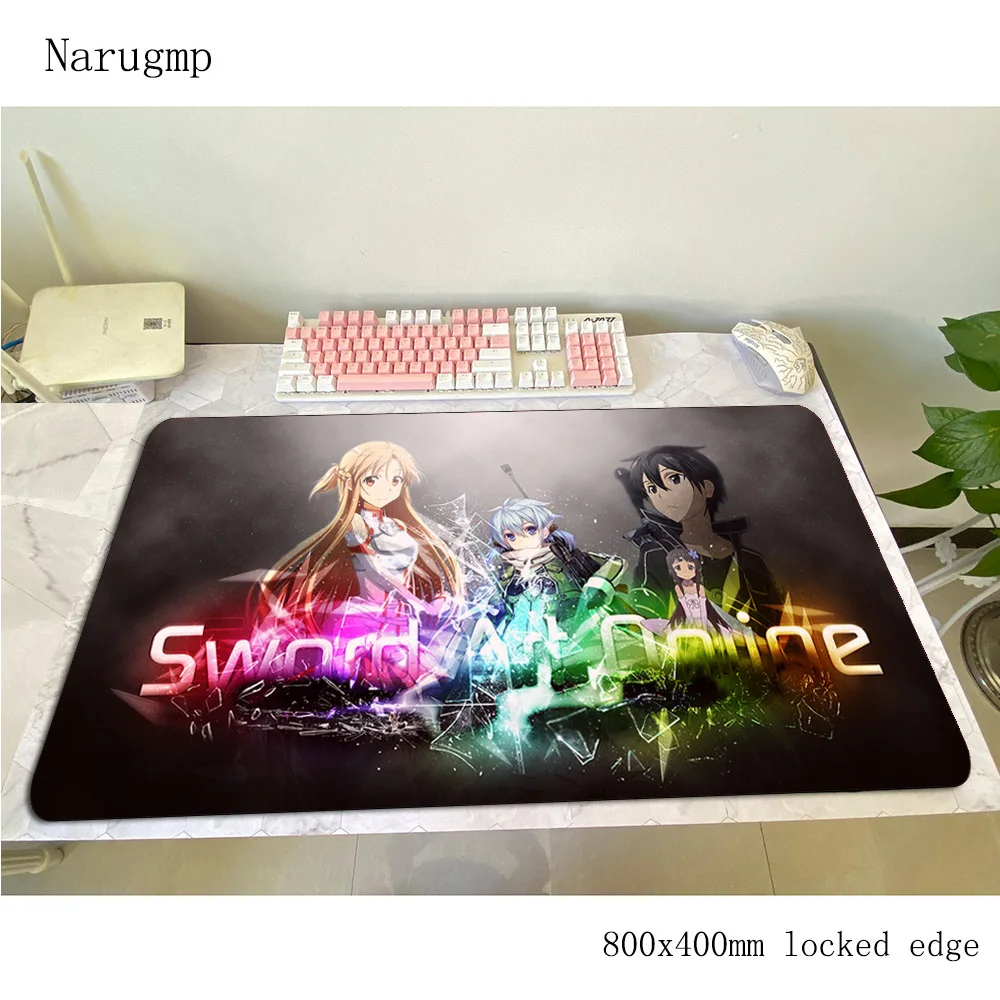 Sword Art Online коврик для мыши геймер Самый дешевый 800x400x3 мм notbook игровой HD Печать
