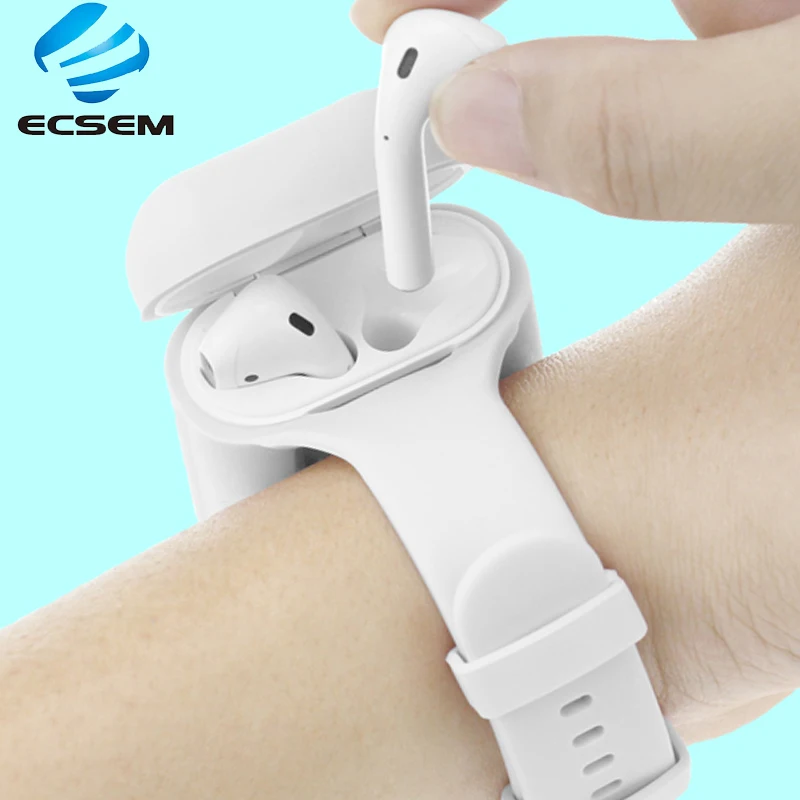 Новейшая версия, защитный чехол для AirPods 1/2, силиконовый чехол на запястье, совместимый с Apple AirPods Sport, портативный