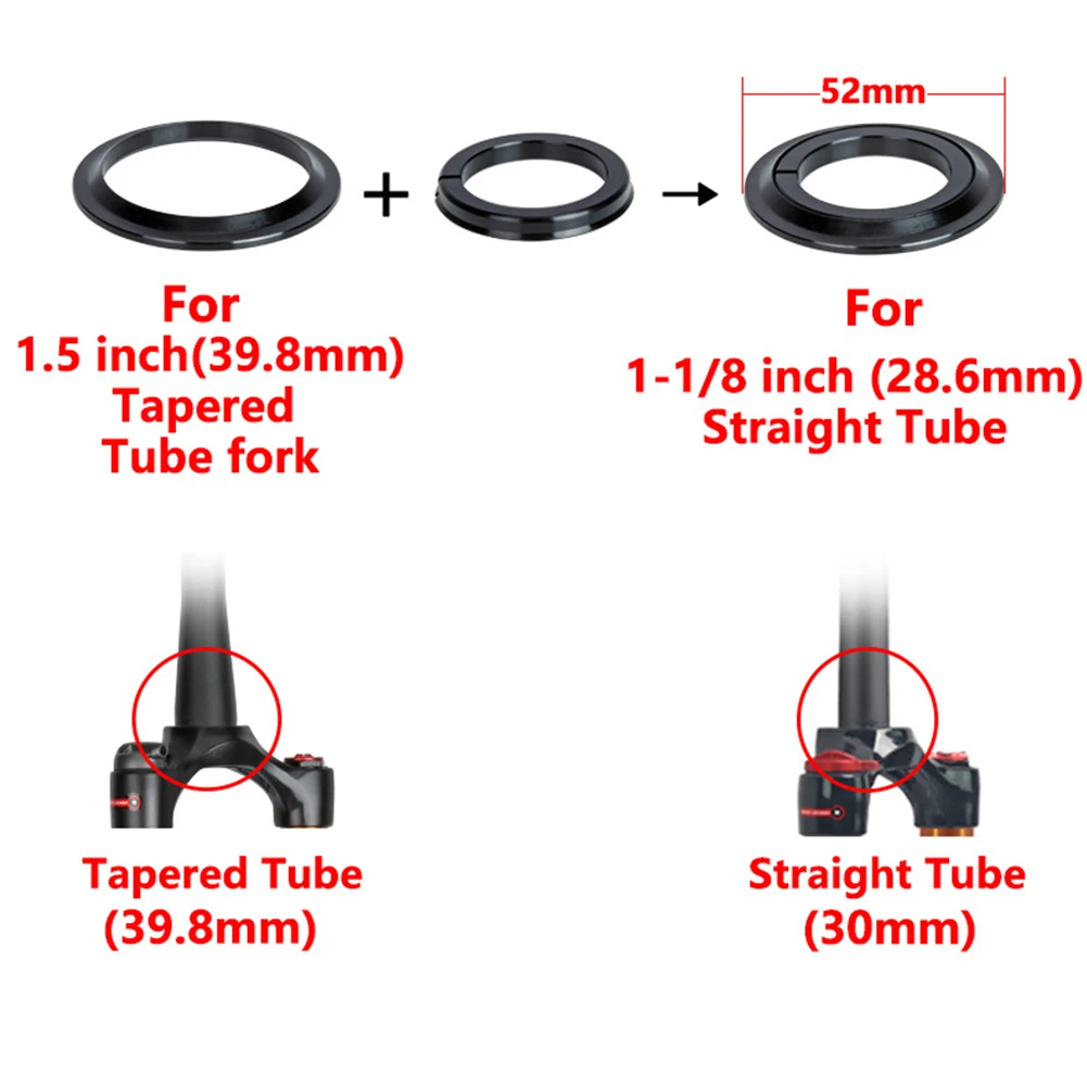 

Bicycle Headset 42mm 52mm MTB Bearing Straight Tapered Tube Fork IS42 IS52 Steer Column Integrated System