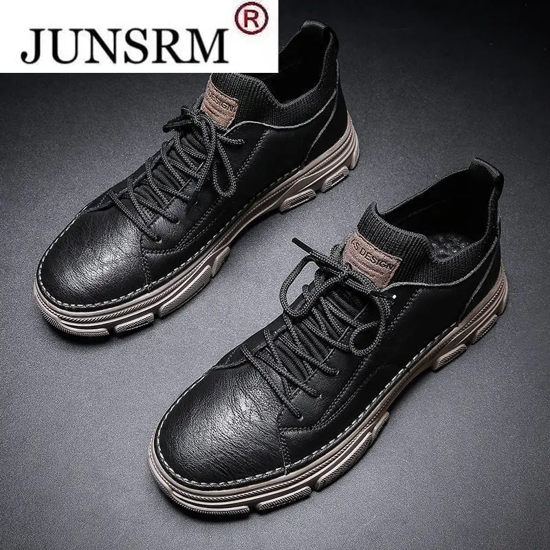 

Mens Boot Fashion Designer Winter Boot Biker Boot for Men Leather High Boot Homme Ankle Boot Warm Waterproof Chunky Boot