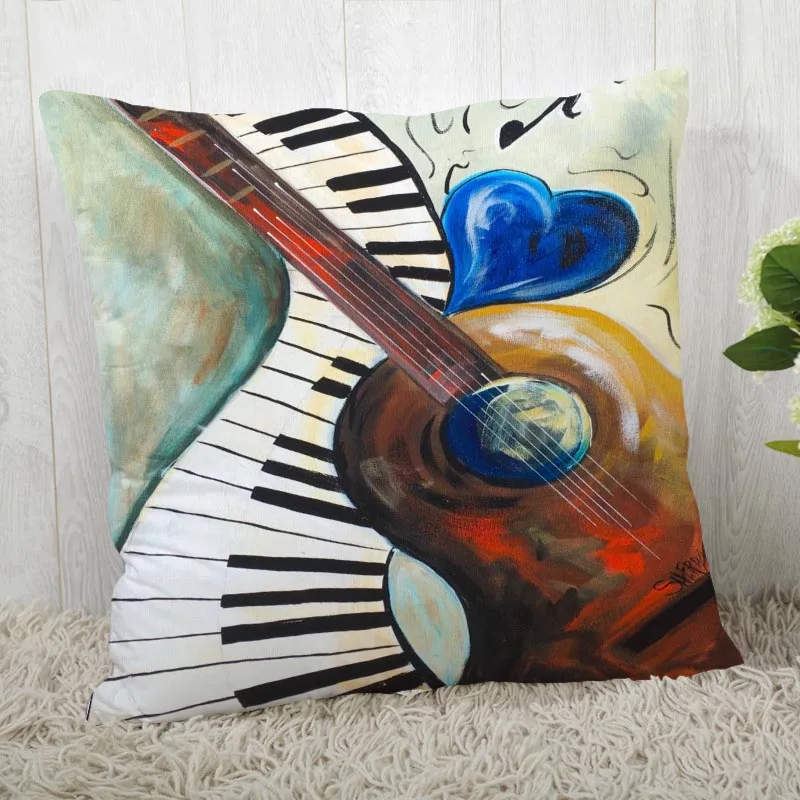 Наволочки под заказ гитарная квадратная наволочка Рождественская Наволочка на