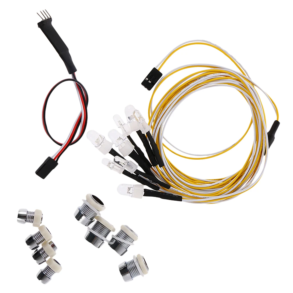 8 шт. Светодиодная лампа с пультом дистанционного управления панель цепи для 1/10 1/8