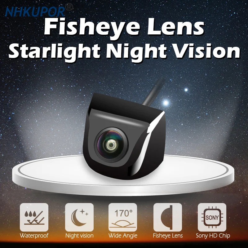 

170 градусов Starlight ночное видение CCD объектив рыбий глаз Автомобильная камера заднего вида для парковочного монитора Водонепроницаемая HD резервная камера