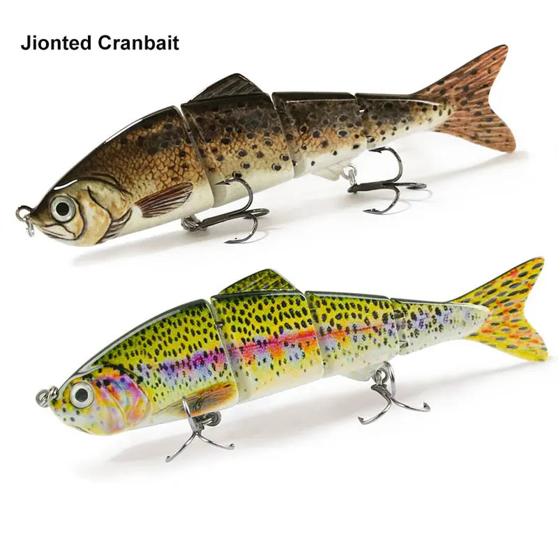 

1PCS Jointed Cranbait Wobbler Fishing Lures 12CM/17G Artificial Bionic Sinking Hard Bait Swimbait Pike Fishing Tackle Cranbait