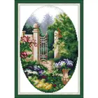 Joy Sunday Garden Corner Набор для вышивки крестиком с красивым пейзажем 11ct 14ct Набор для вышивки крестиком DIY Набор для рукоделия