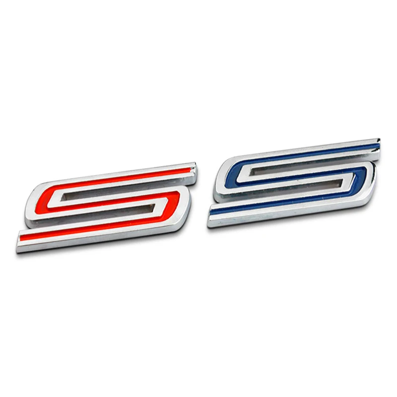 Car Sticker Emblem Badge For Ford Focus Fiesta S Letter Tail Metal 2 Colors Tuning Auto Motorcycle Car Styling Accessories