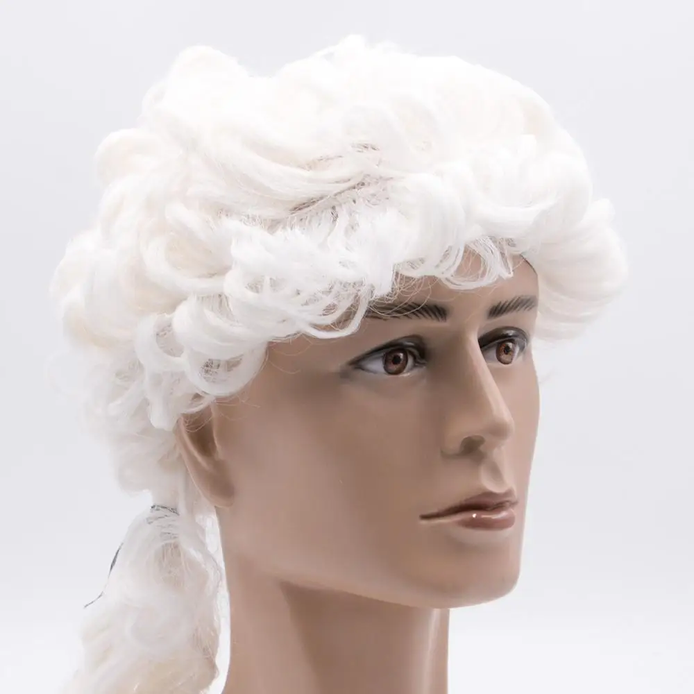 Синтетический парик волос Стиль из мягкого волокна кудрявый массовых белого