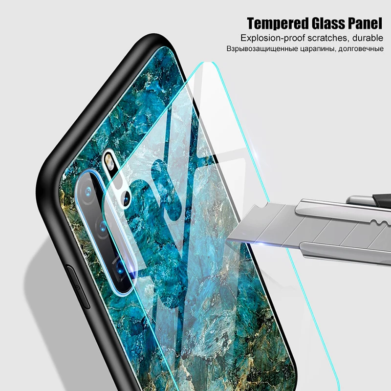 Чехол из закаленного стекла для телефона Huawei P20 P30 Mate 20 Pro роскошный