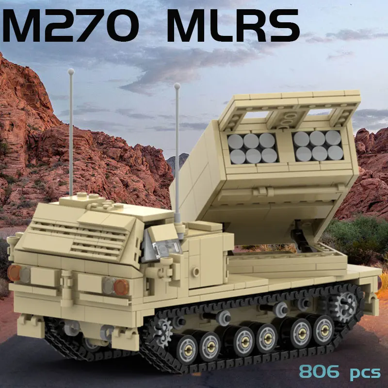 

Конструктор MOC M270 MLRS в стиле милитари, Сборная модель, детская игрушка, креативный конструктор «сделай сам», подарок на день рождения