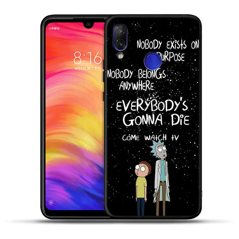 Аниме Рик и Морти мультфильм аниме чехол для Xiaomi Redmi Note 7 7A 6 Pro 6A 5A Prime Mi A1 5X A2 Lite 6X4X5 плюс Pocophone F1