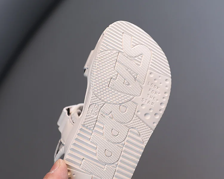 

Summer New Children's Beach Shoes Soft Sole Comfortable Toddler Sandals Kids Boys Summer Shoes Flats Black Beige Color