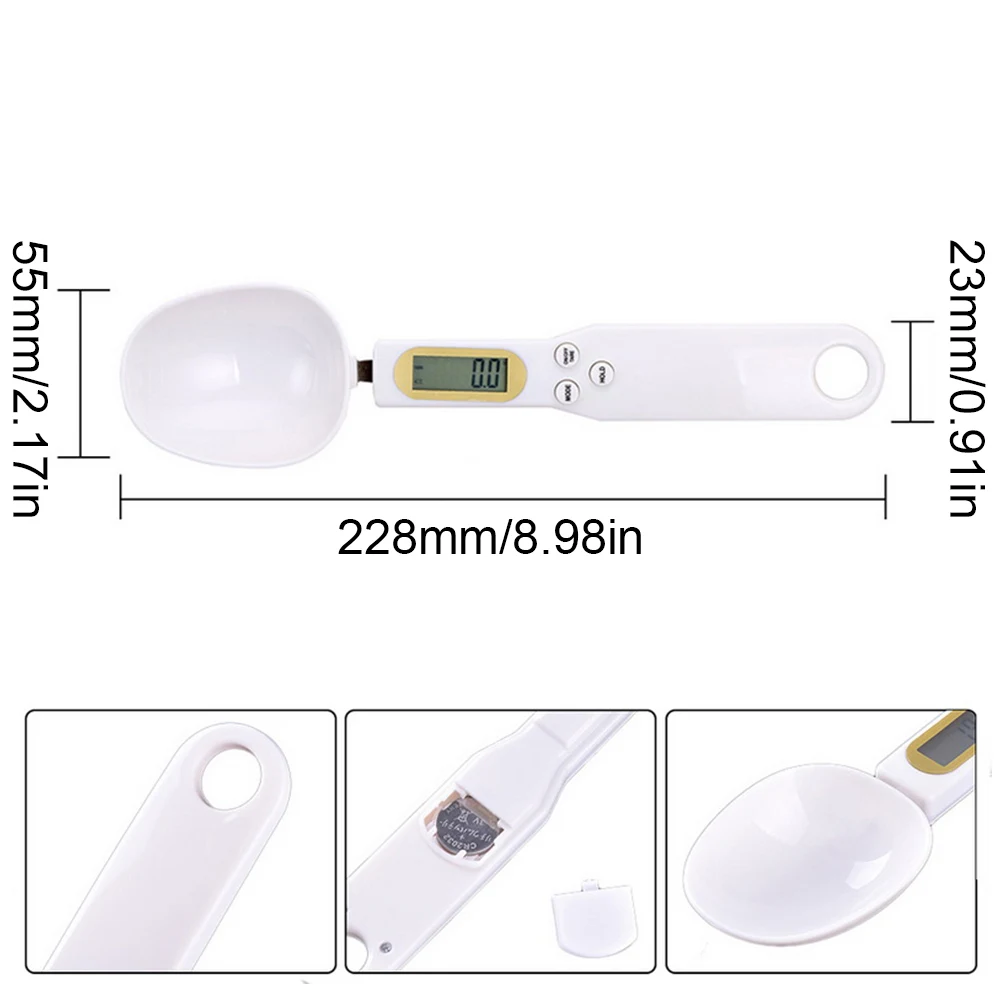 

500g / 0.1g LCD Digital Kitchen Scale Measuring Spoon Portable Scale Spoon Measuring Cup Electronic Kitchen Scales 0.1g, 0.01 oz