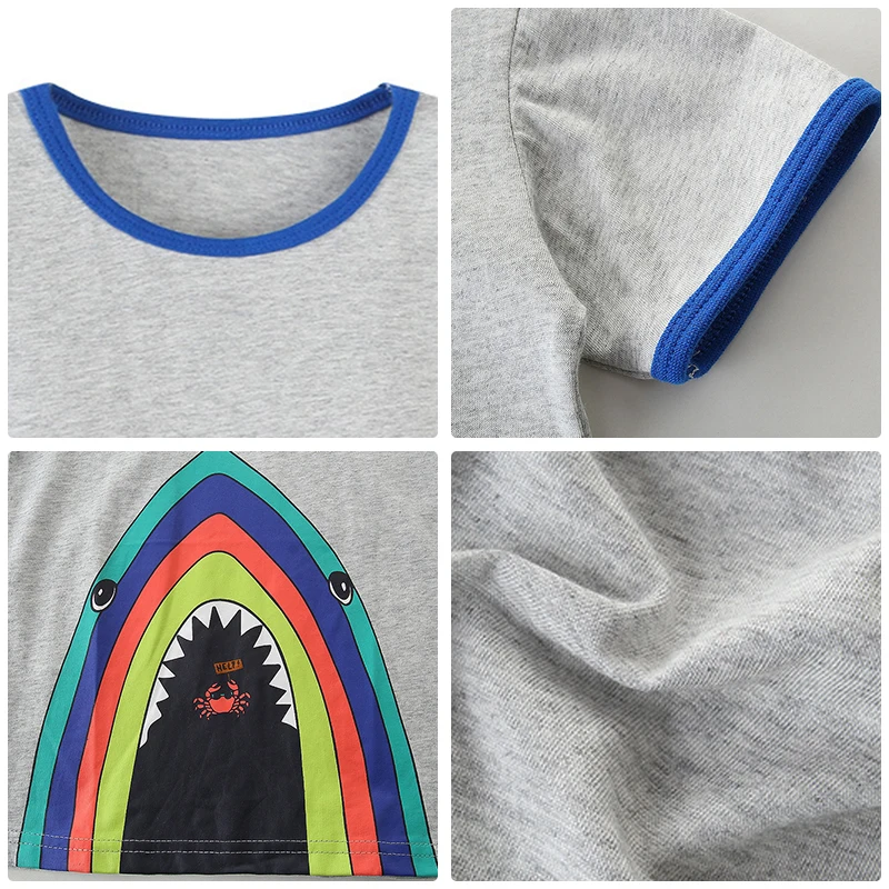

HH Boys T shirts 2021 Summer Short Sleeve Kids T shirt Top Baby Boy Cartoon T-shirt Children's Clothing Kids Clothes For Teens