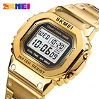 Часы наручные SKMEI мужские с хронографом, брендовые водонепроницаемые спортивные цифровые с обратным отсчетом, с будильником