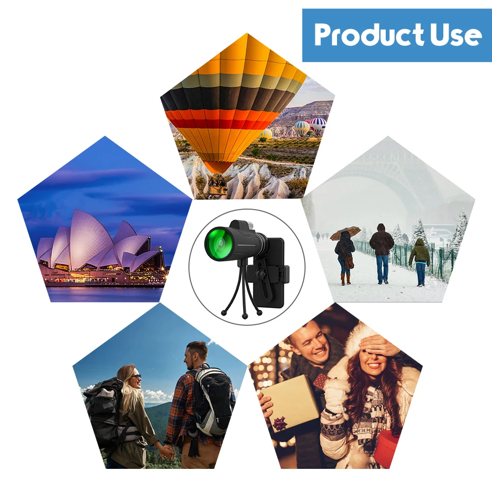 

Monocular Telescope For Smartphone Super Long Range Telephoto Lens Camping HD Zoom Scope Military Hunting Optical Telescope