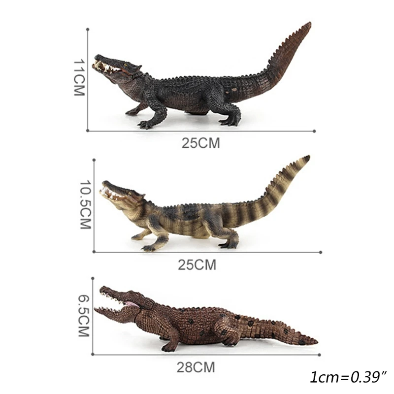 10in Crocodile Figurines Simulation Animal Interactive Realistic Toy Figure Miniature Model Decoration Hobby Collections | Игрушки и