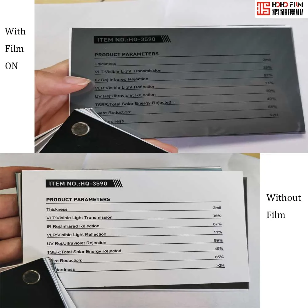 HOHOFILM 35%VLT рулон 2 мил тонировка окон лобового стекла ультра прозрачная фольга для