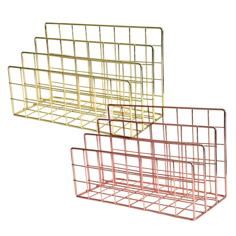 3 Layers Iron Book Magazine Document Storage Shelf Stand Dormitory Office Supply