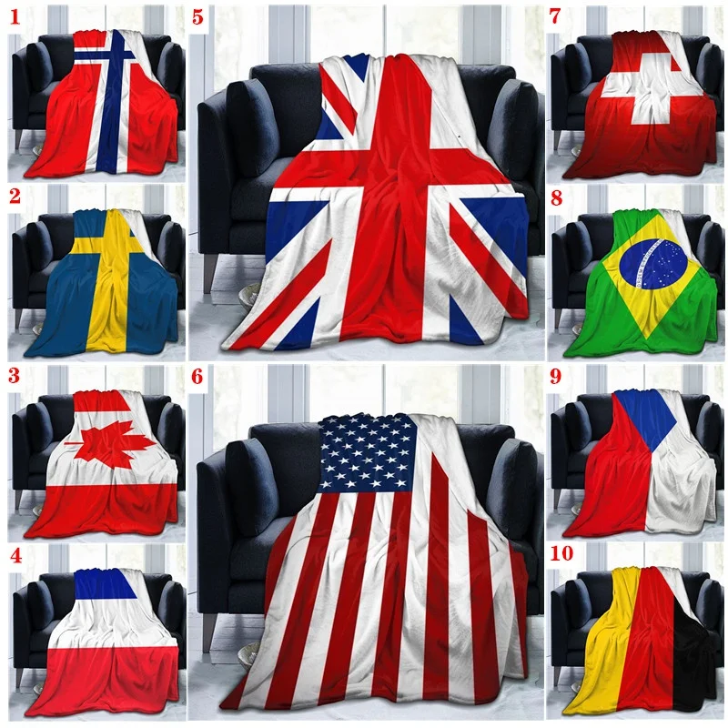 

Throw Blanket Flag Pattern Ultra-Soft Micro Fleece Blanket Warm Blanket for Mens Bed Couch Blanket Lightweight Blanket