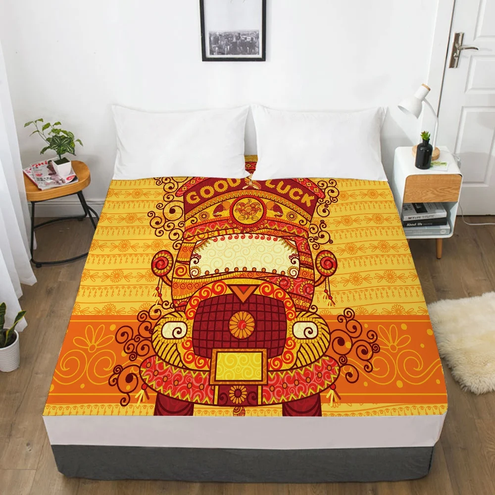 

Elastic fitted sheet bed sheet With An Elastic Band 150x200/180/200/160x200 Mattress Cover Bed cover 1pc Egyptian good luck