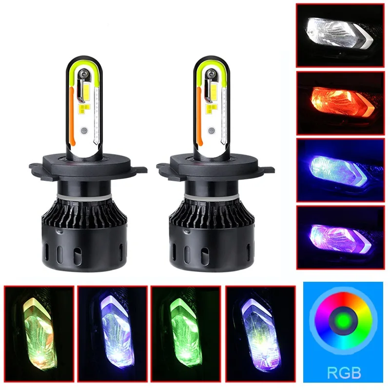 Автомобильная светодиодная фара в новом стиле RGB комплекте с ангельскими глазами