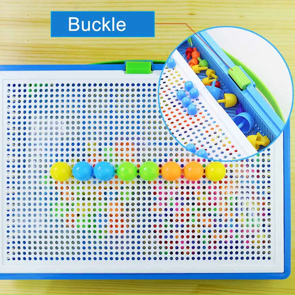 Мозаика Pegboard детская развивающая игрушка 296 шт гриб пазл для ногтей обучение по