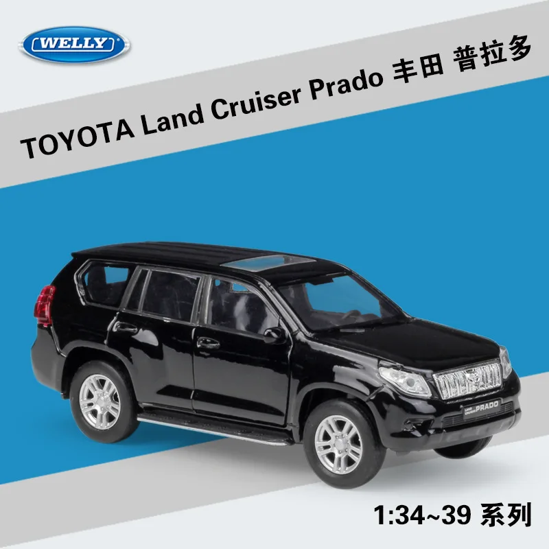 

Модель автомобиля WELLY 1:36 из сплава Toyota Prado, металлическая модель автомобиля с коробкой для коллекционных предметов, подарок
