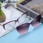 TANGOWO 2 в 1 новый стиль магнитные поляризационные солнцезащитные очки набор зажимов зеркальные модные двухцветные очки с защитой от синего света 95335
