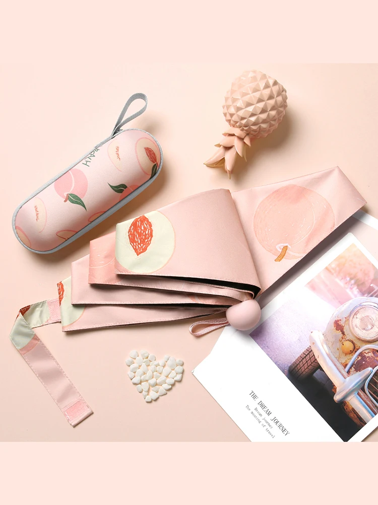 Мини-зонт складывающийся в пять раз маленький портативный зонт для защиты от